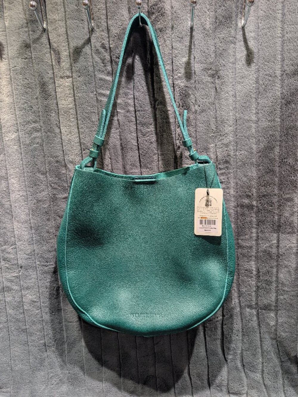 Portland Leather Large Olivia Shoulder Bag Sea Glass Teal NWT Retiring Style